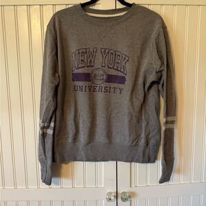 Gray NYU Logo Sweatshirt